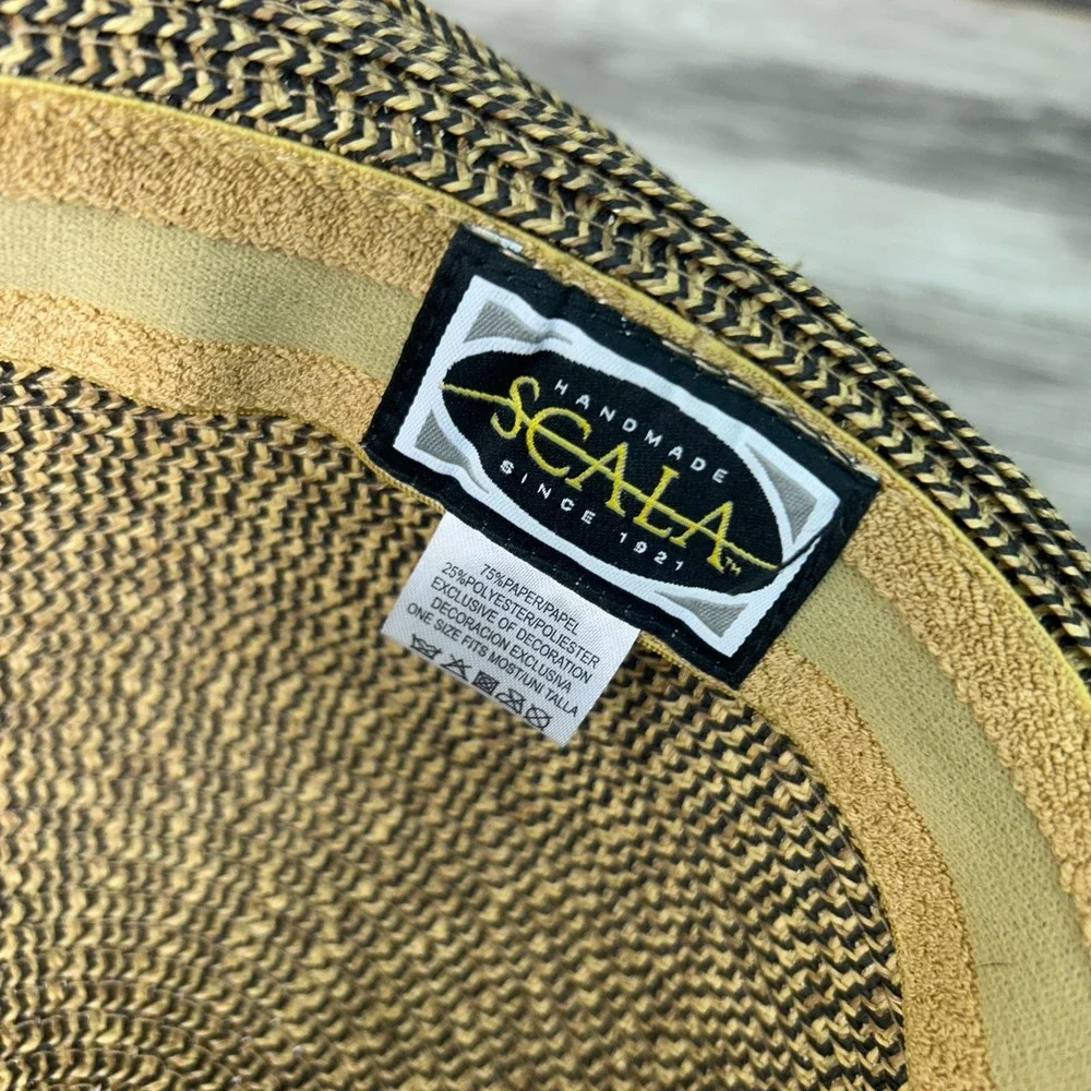 Scala Riviera Sunhat Womens Face Saver Braid Round Crown Brim